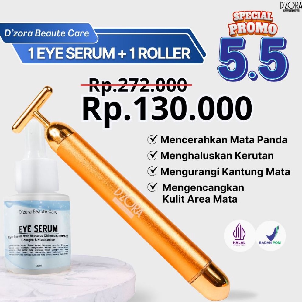 Sale Sekarang 77 Special Sale Bundling Eye Serum  Roller Dzora Beaute Care  Eye Serum Anti Aging  Hi