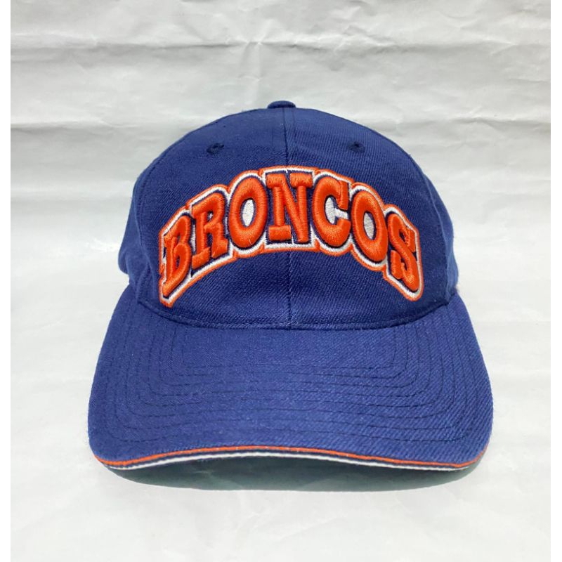 Topi Baseball Broncos Official NFL by American Needle warna Biru Navy Original Second