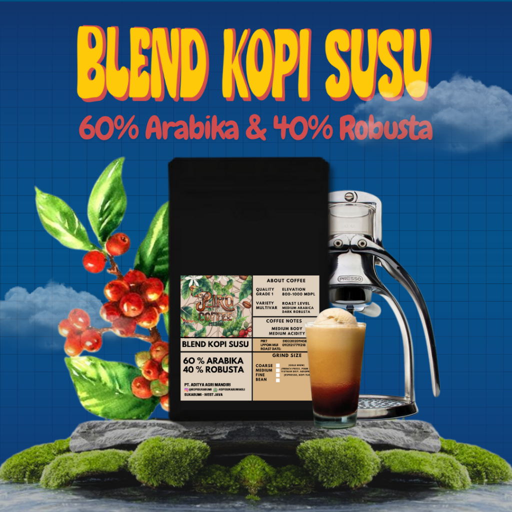 

Biji Kopi Blend 60% Arabika & 40% Robusta (1Kg) - House Blend Kopi Susu