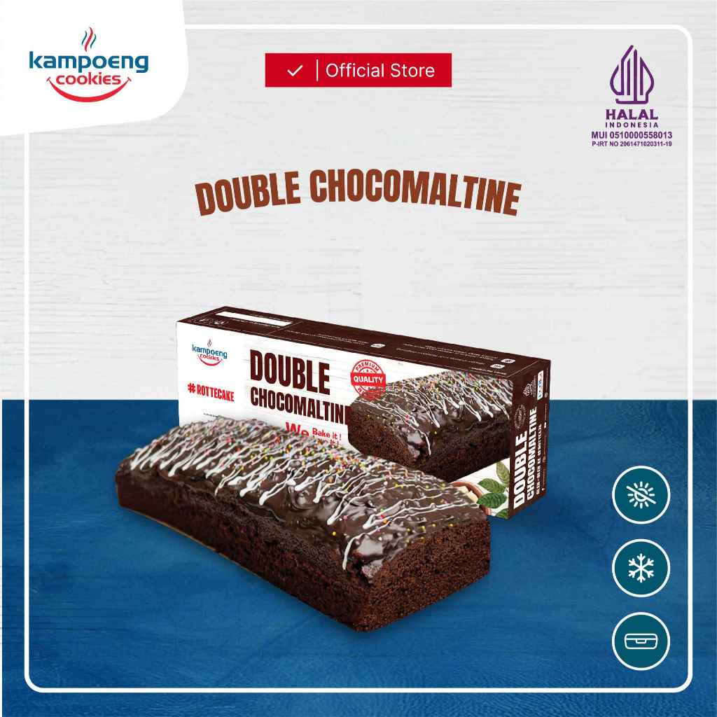 

Double Chocomaltine Cake Premium Kue Kekinian Kampoeng Cookies 500 gr