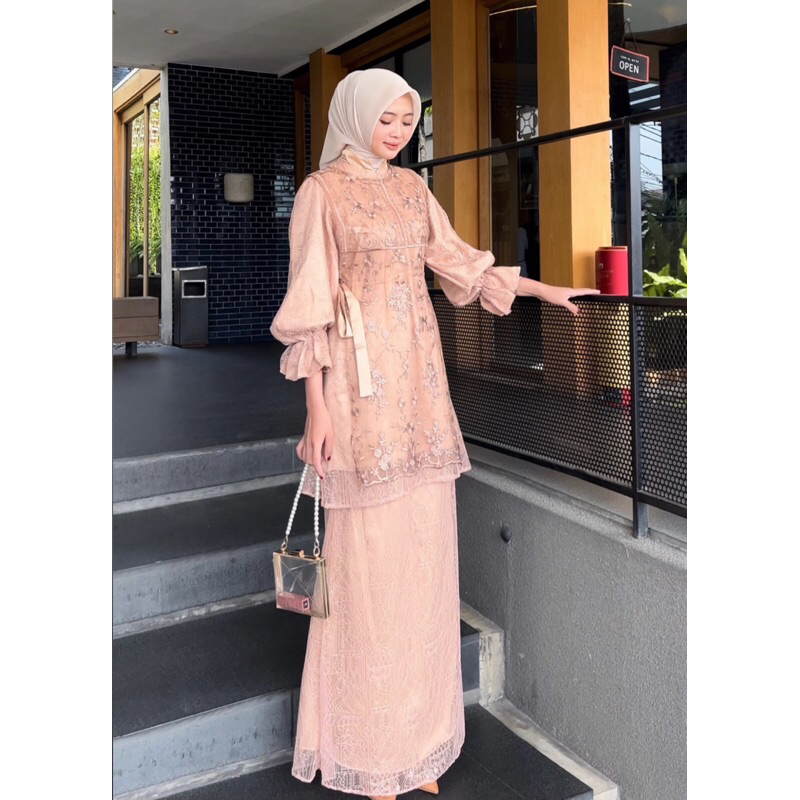 AYANA ONESET BRUKAT | DRESS BRUKAT | DRESS LEBARAN | DRESS WISUDA | DRESS LAMARAN
