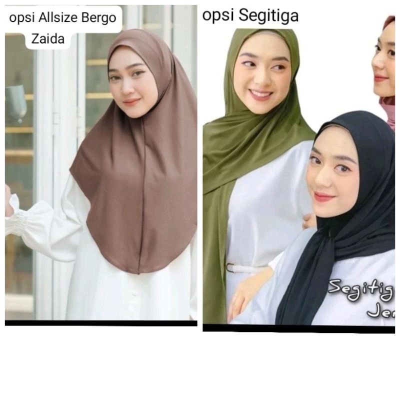 Bergo non pet Zaida / Segitiga non pet / segitiga inner dagu