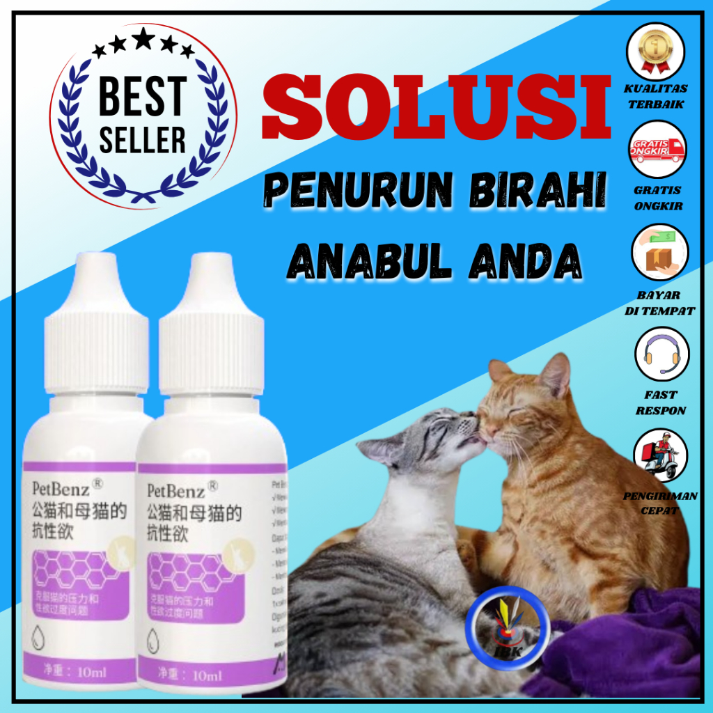 Libido Drops Obat Penurun Birahi Libido Kucing Jantan Betina IBK_123