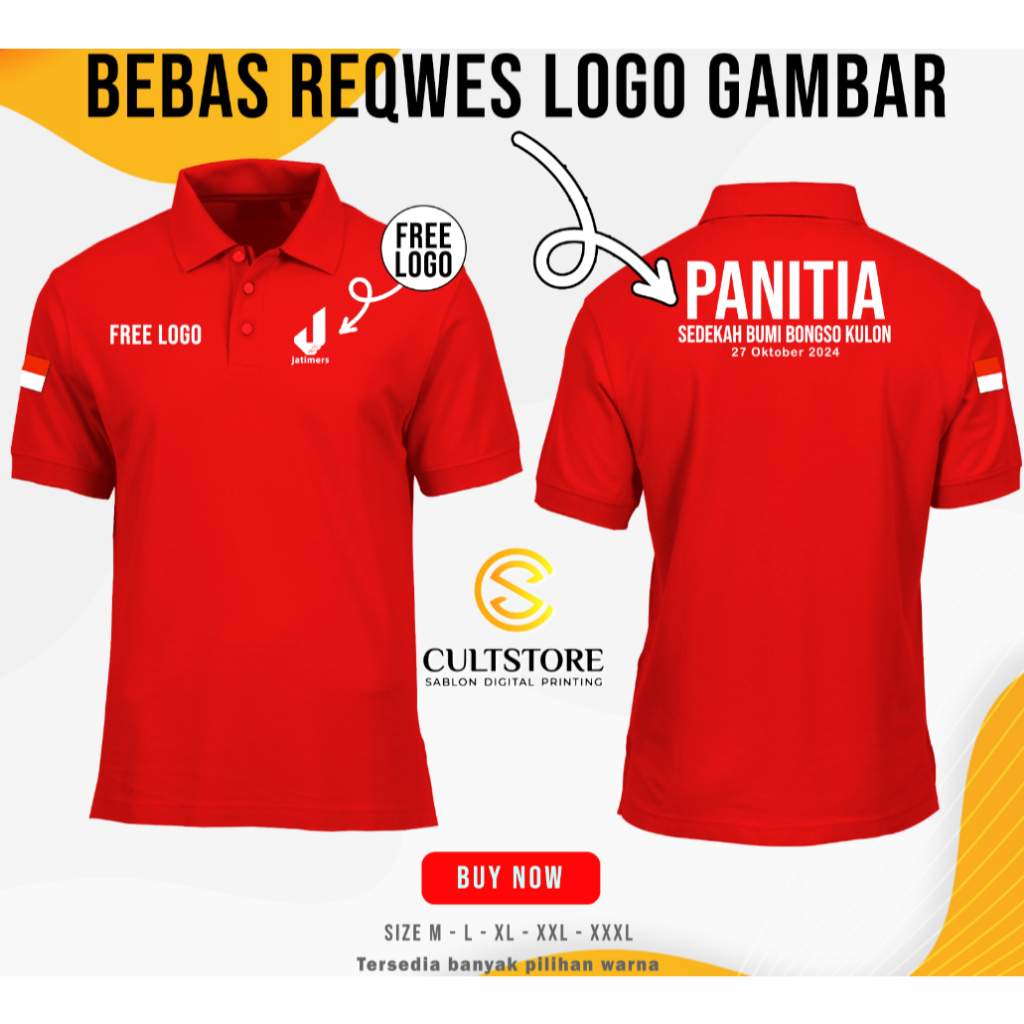 KAOS POLO PENDEK BEBAS REQUEST SABLON BAJU POLO  CUSTOME BAJU KERAH SABLON LOGO PERUSAHAAN ORGANISAS