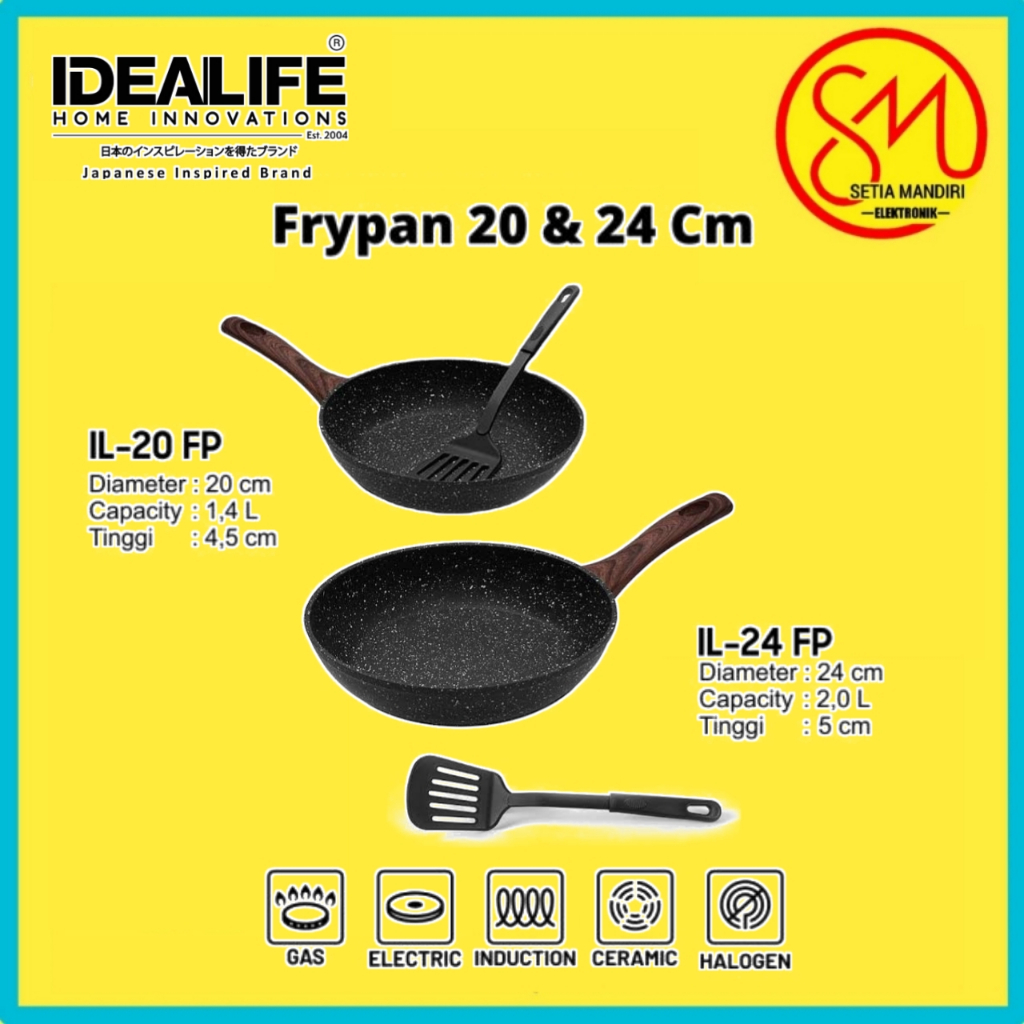 IDEALIFE Frypan - Wajan Penggorengan Anti Lengket