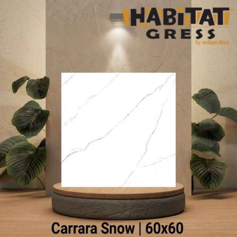Keramik lantai Habitat 60x60 Milan Carrara Snow