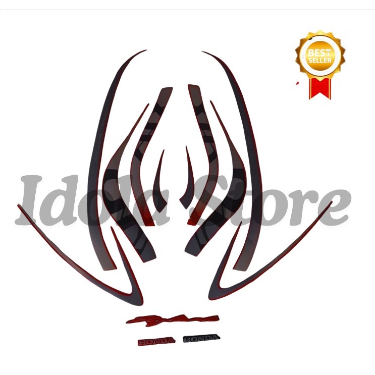 Stiker Striping Honda Scoopy Staylish 2021 Merah List Body Motor Honda Scoopy Stylish 2021