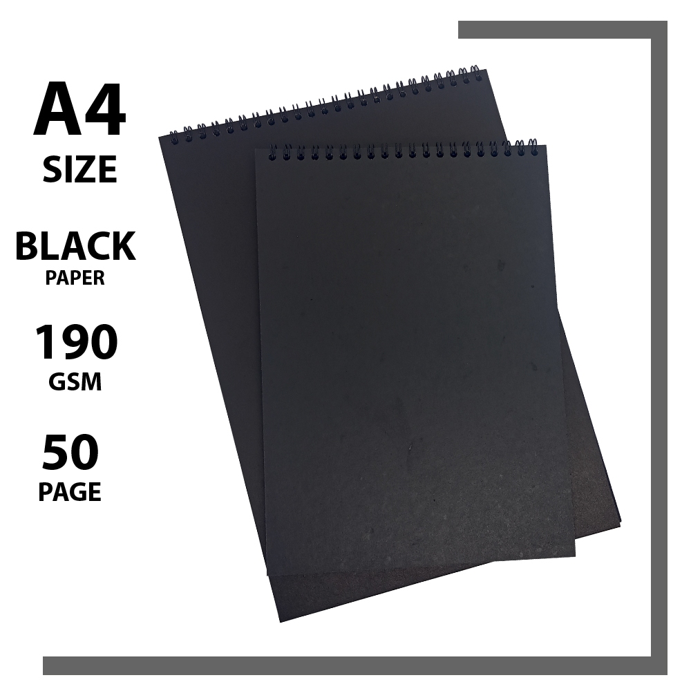 

NOTEBOOK BLACK PAPER A4/SKETCHBOOK BLACK PAPER A4/BUKU GAMBAR KERTAS HITAM A4/VERTIKAL/BUKU CATATAN