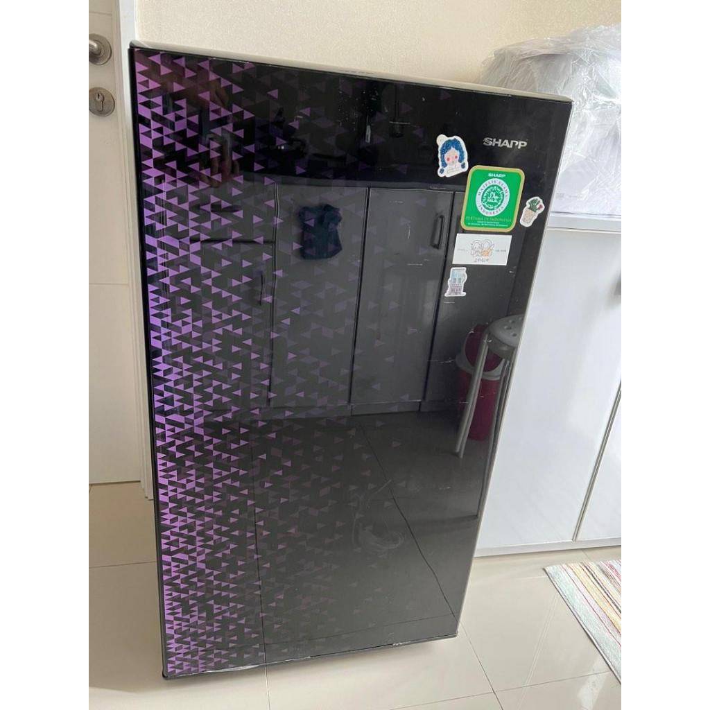 Kulkas 1 Pintu Sharp SJ 165 MG Glass Door