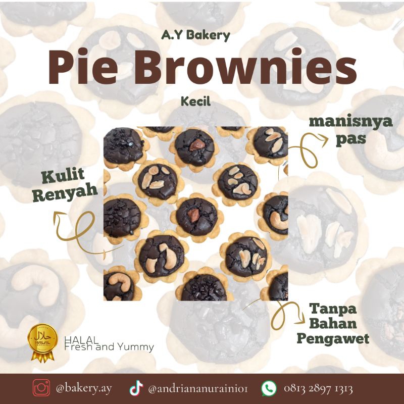 

Pie Brownies (Kecil) - 1 box isi 8pcs