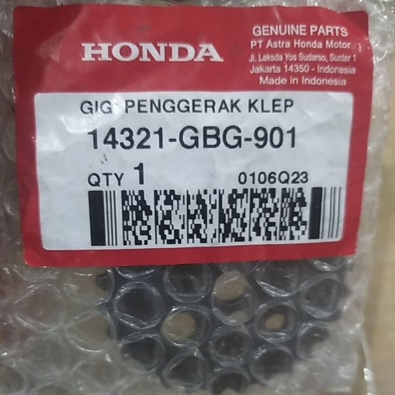 Gigi penggerak klep(Sprocket cam)Supra 14321-GBG-901