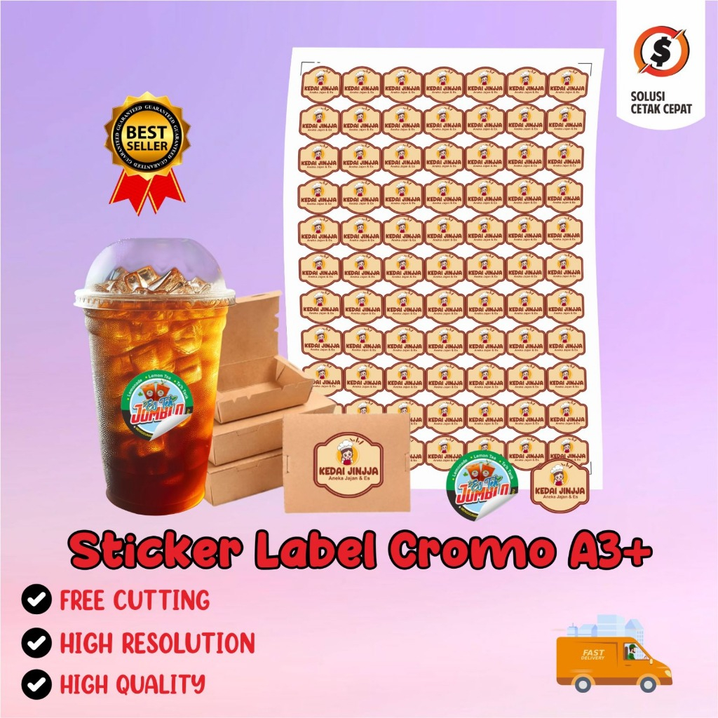 

Cetak Stiker Cromo FREE CUTTING Stiker Label Stiker Kemasan