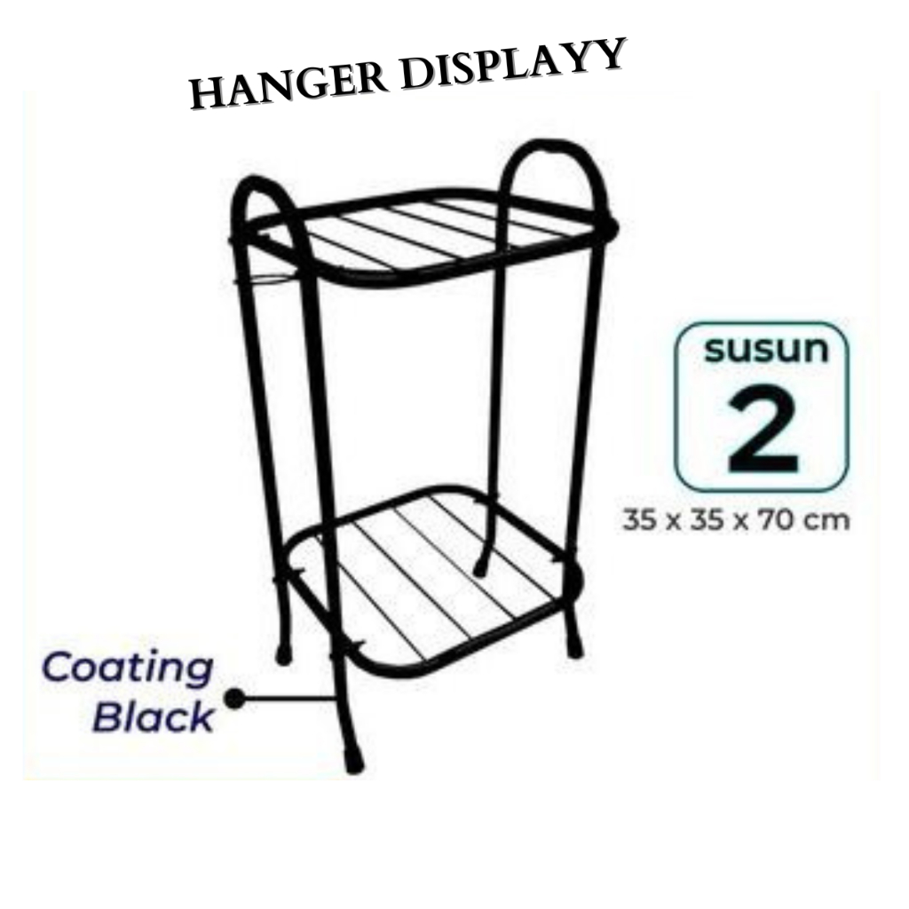 Berkualitas Rak Dispenser 2 Susun - Hitam & Putih Meja Dispenser Galon & Magicom Meja Magicom Bahan