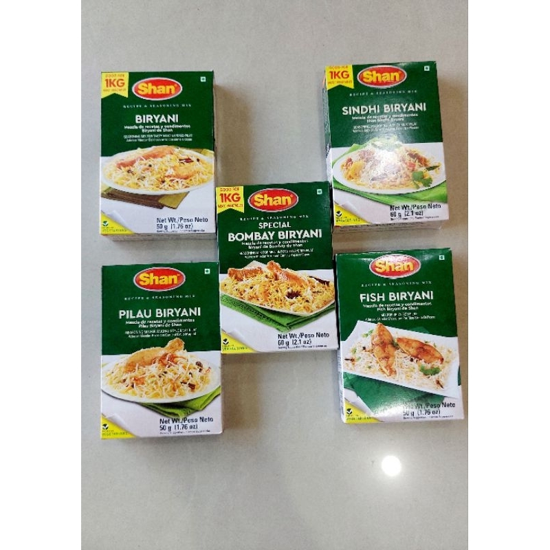 

Bumbu Rempah Bubuk Masakan Timur Tengah Khas Pakistan Timur Tengah Shan ada resep masakan dibalik kemasan