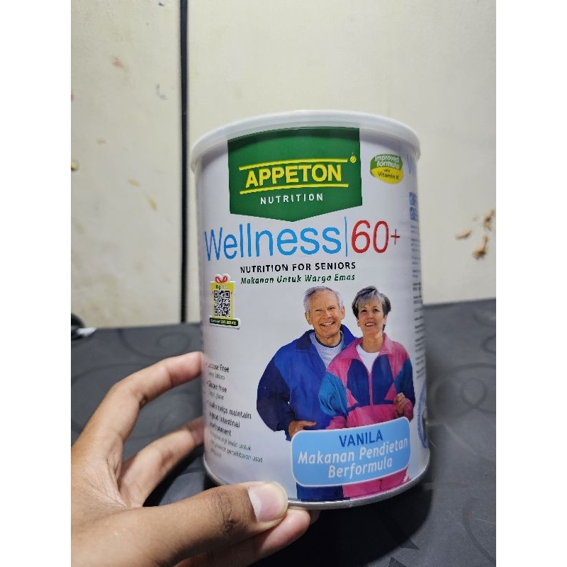 Susu Appeton Wellness 60+ 60 plus vanila 900 gram lansia orang tua nutrisi 900gr NOT bayi anak balit