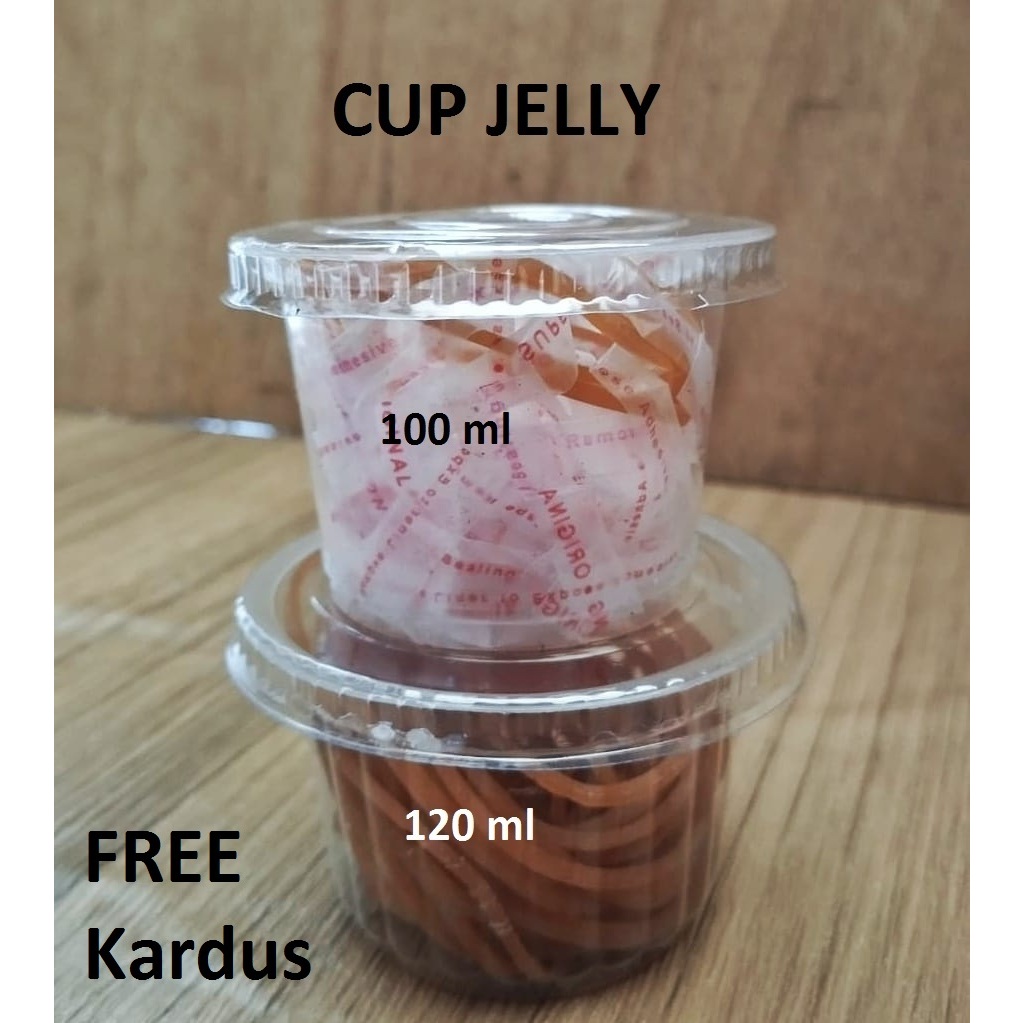Cup Jelly Agar Puding 100 ml 120 ml dan 150 ml Cup Belimbing dan Polos Gelas Plastik Cup Puding