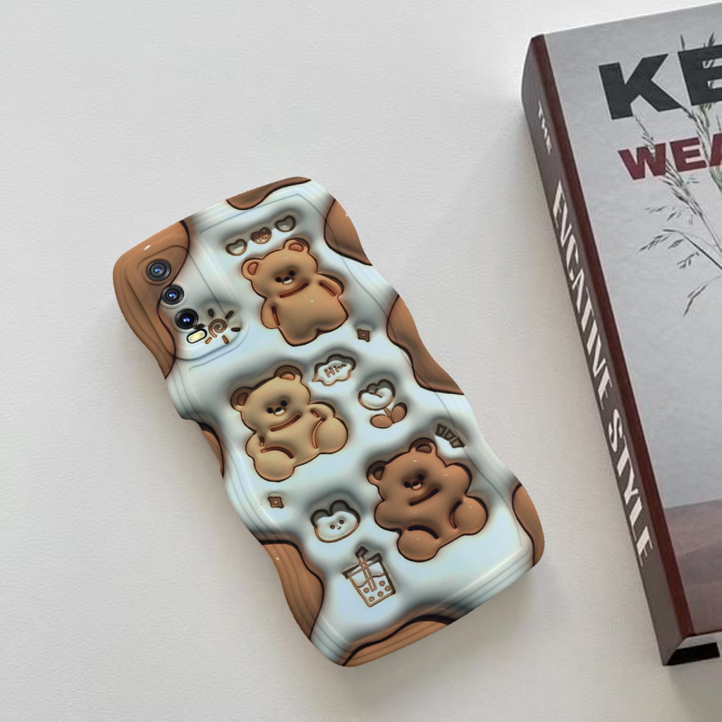Case Gelombang VIVO Y20 / Y12S  Motif Aesthetic Bahan Softcase silicon Lentur - Skin / Casing Handpo
