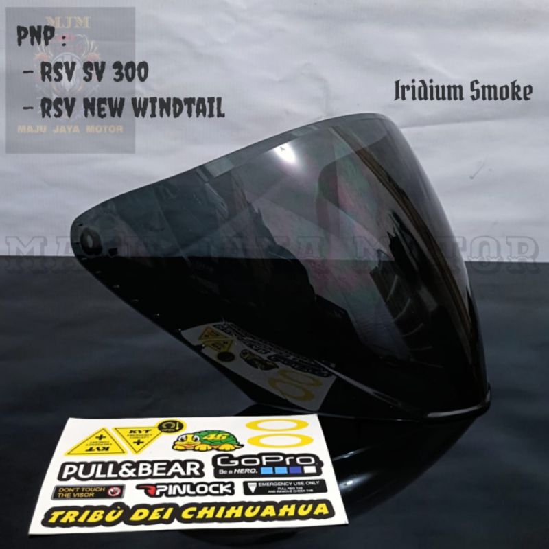 COD VISOR IRIDIUM RSV SV300+STIKER | VISOR HELM RSV NEW WINDTAIL | SPOILER HELM RSV SV300