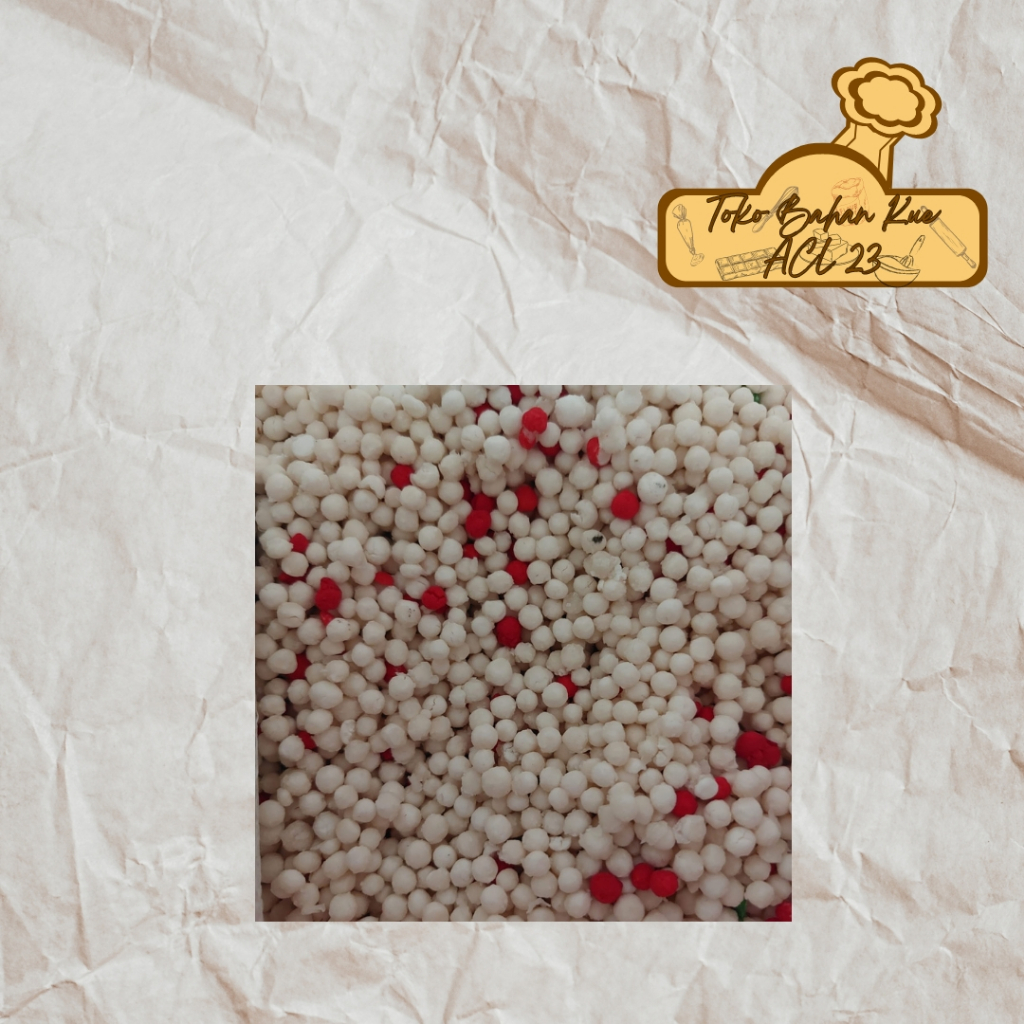 

Sagu Mutiara/Mata Ikan Warna Mix Cap Intan Repack 1 Kg 500gr 250gr