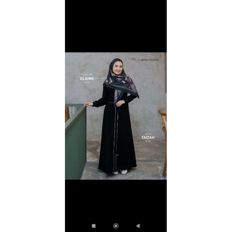 GAMIS HITAM JETBLACK FAIZAH UKHTI MUNIRA
