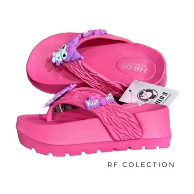 Sandal Wedges Jepit Anak Perempuan Motif Kuromi Sandal Jepit Anak Cewek Sandal Anak Perempuan Terbar