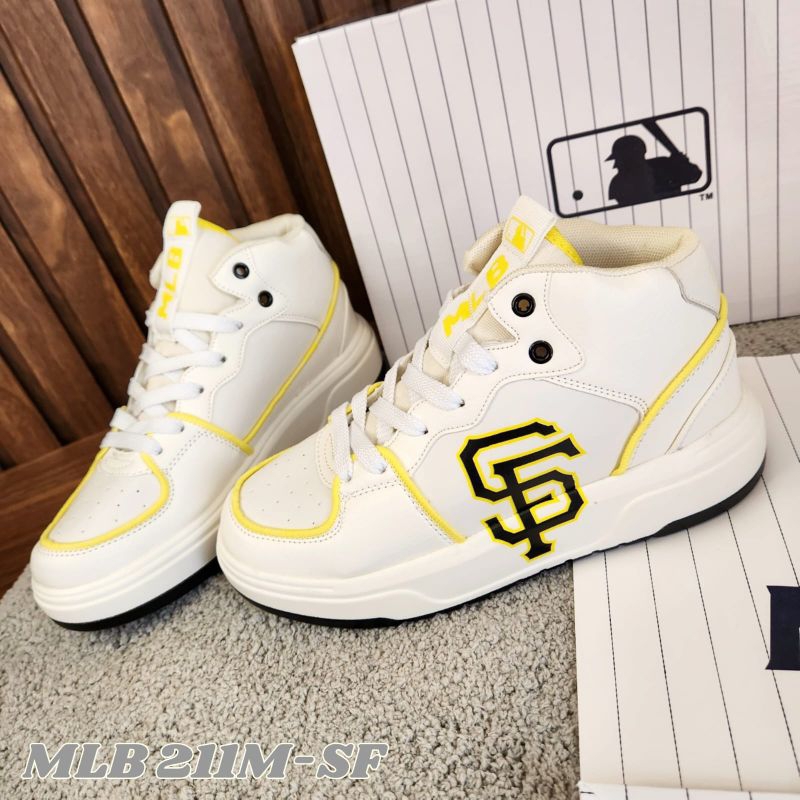 Sepatu sneakers mlb korea chunky mid liner SF MLB-211 model tinggi ya