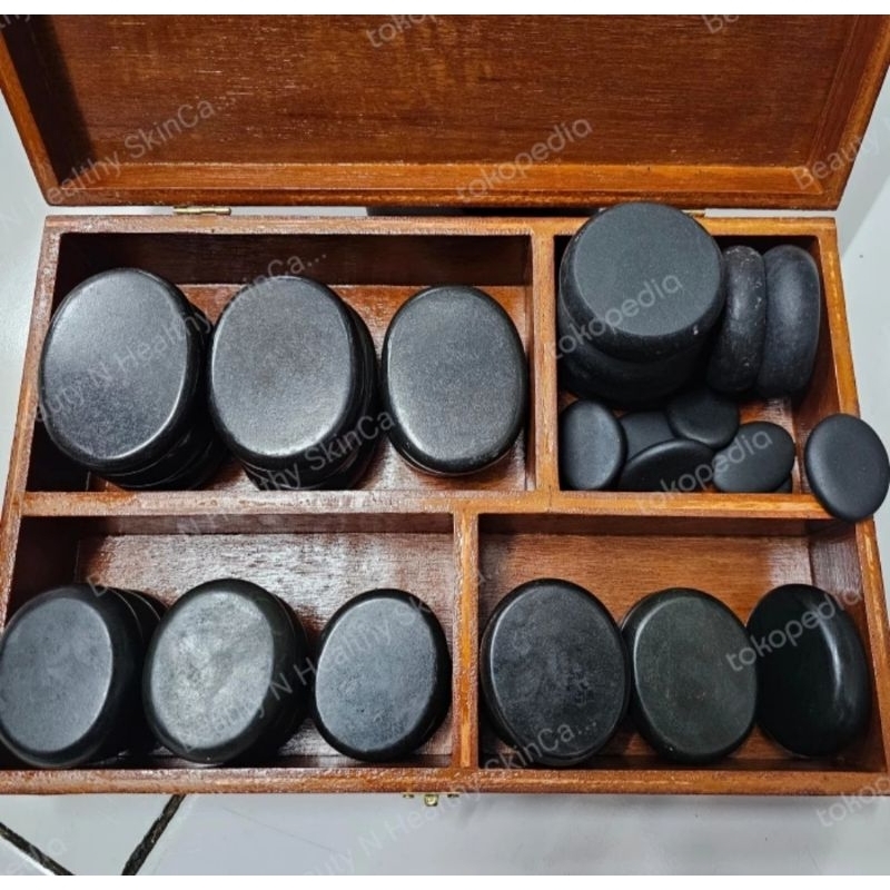 therapy hot stone massage spa 36pcs batu panas,relaksasi