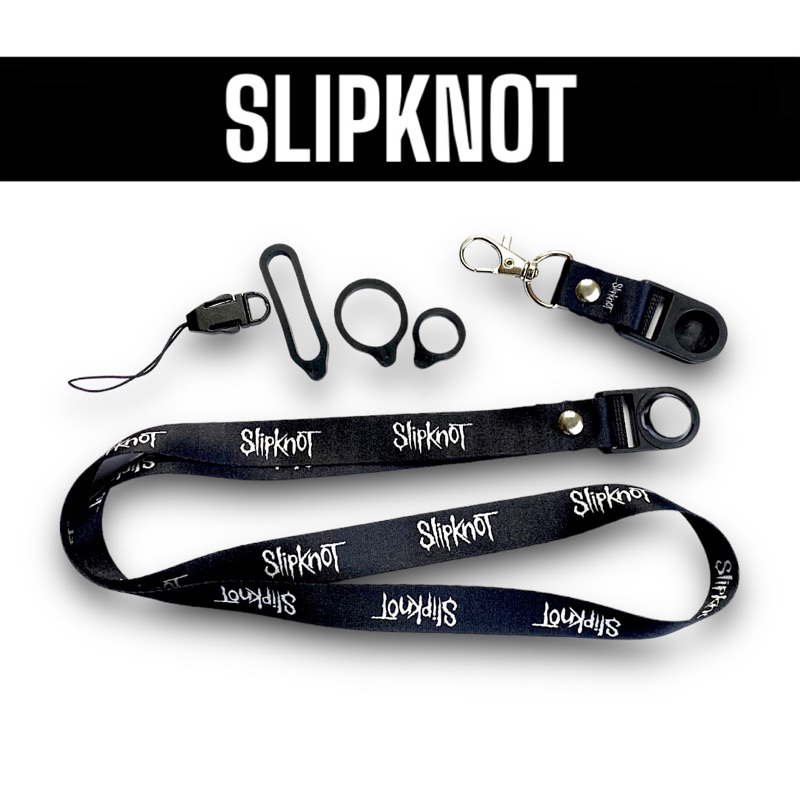 

SLIPKNOT PURE BLACK LANYARD GANTUNGAN HANDPHONE