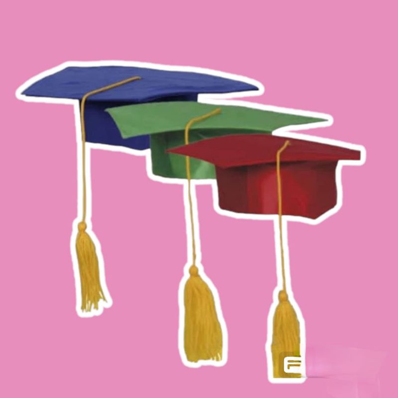 Topi Toga wisuda TK Maron biru hijau / Topi toga hijau / topi toga biru size TK