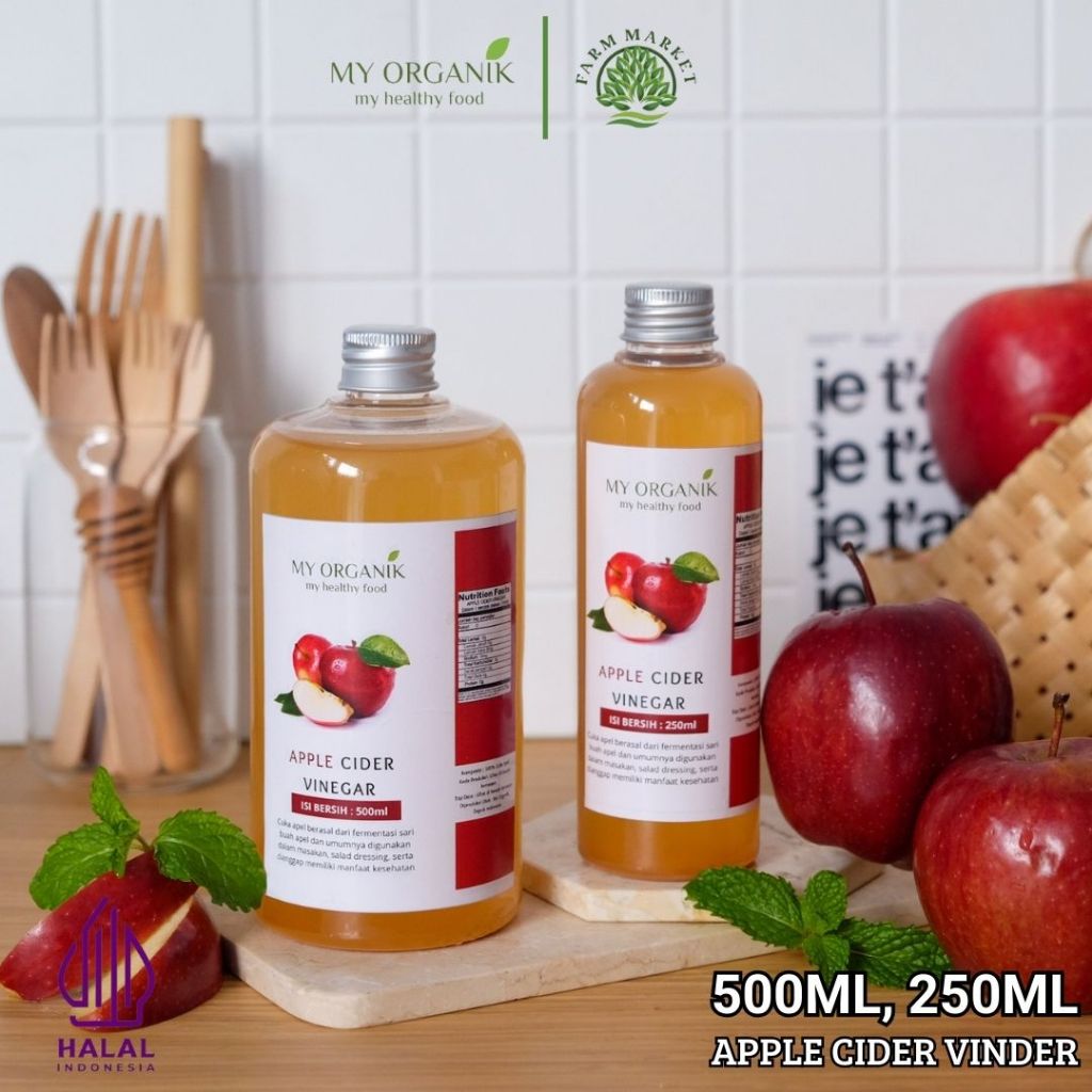 

My Organik Cuka Apel 250ml Apple Cider Vinegar with Mother Menurunkan Kolesterol