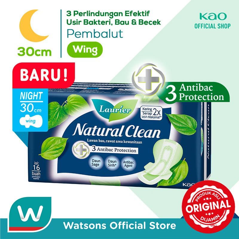 Laurier Natural Clean Night 30Cm 16S