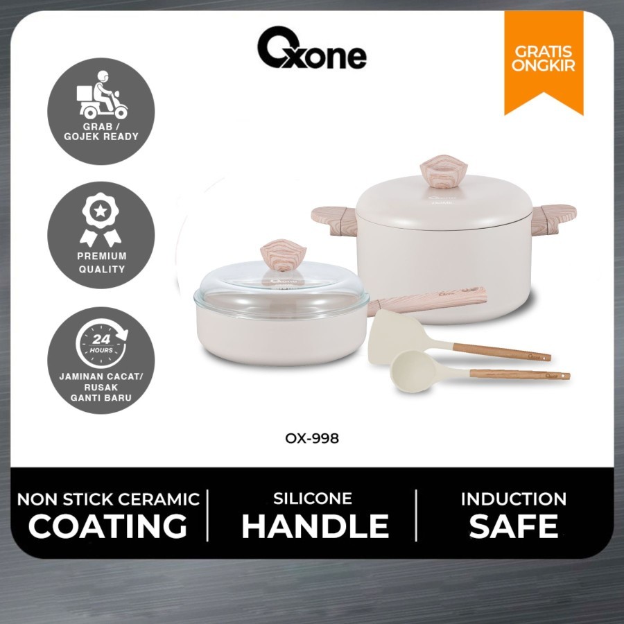 OXONE Dome Ceramic Cookware Set OX-998