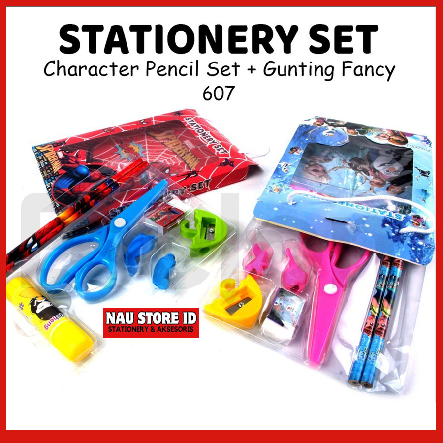 

Paket Alat Tulis Gunting Kertas / 8in1 Stationery Set Fancy+Gunting 607