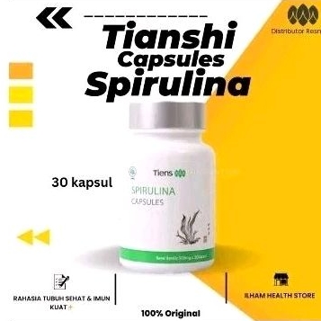 Spirulina Tiens Capsules Original 100% | Pelengkap Gizi & Nutrisi Spirulina Tiens 30 & 100 Kapsul