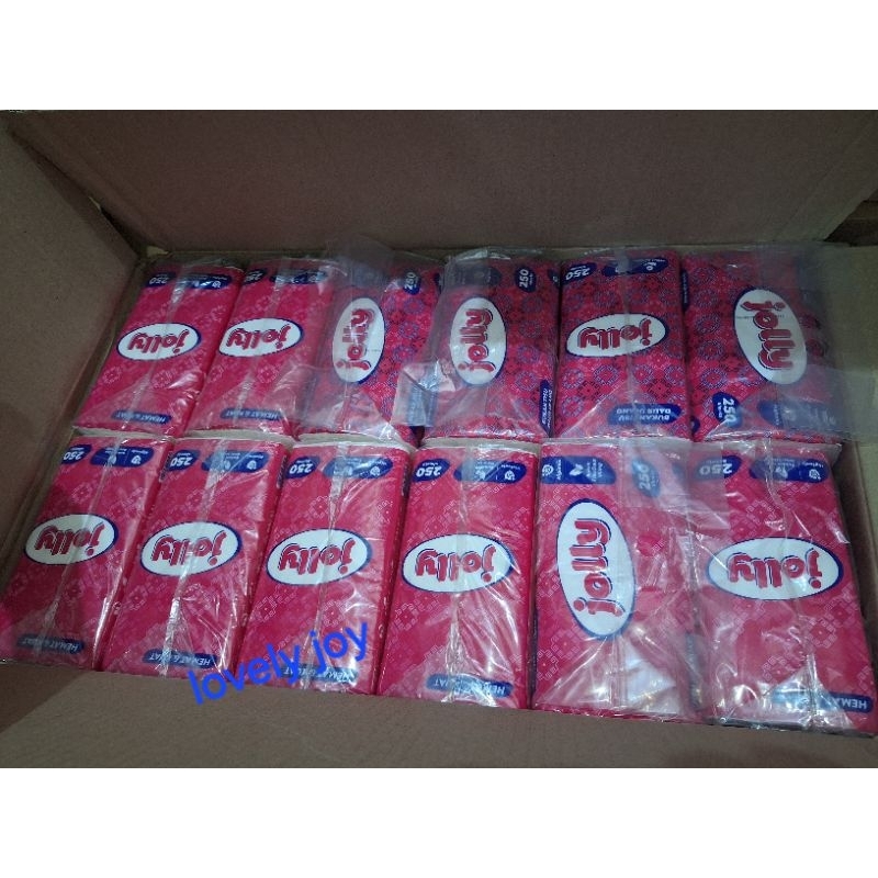 TISSUE JOLLY 250 1 PACK BESAR isi 48 bks /KARTON Grosir tissue ready kemasan baru batik