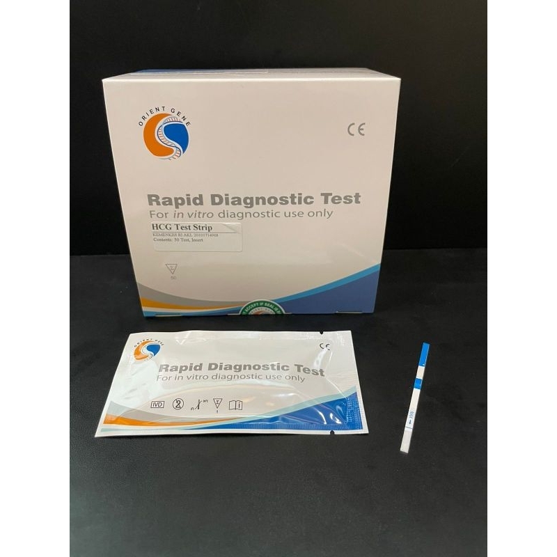 Alat tes kehamilan HCG strip | HCG test strip orient gene