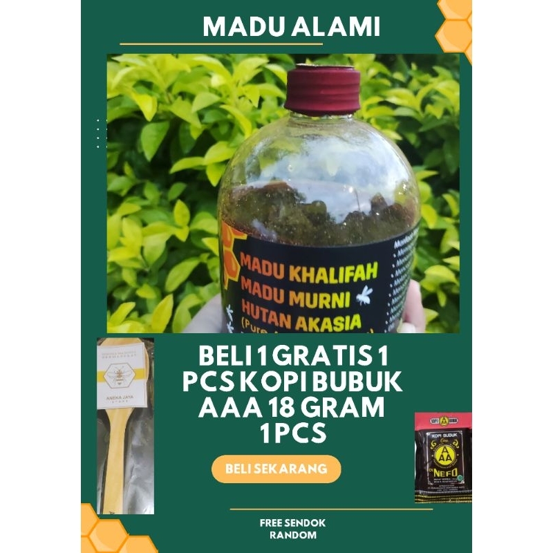 

Madu akasia carva khalifah 500 Gram madu murni asli sumatera 100% fure honey free souvenir cantik