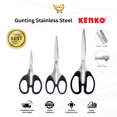 

GUNTING KENKO Original Gunting Stainless Steel Kuat Gunting Kenko Murah Gunting Kertas Gunting Plastik