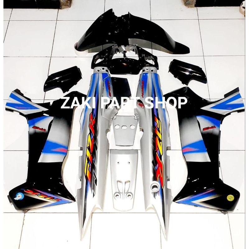cover body f1zr full set halus cw 2003 silver hitam body full set halus fizr perak 2003 cw