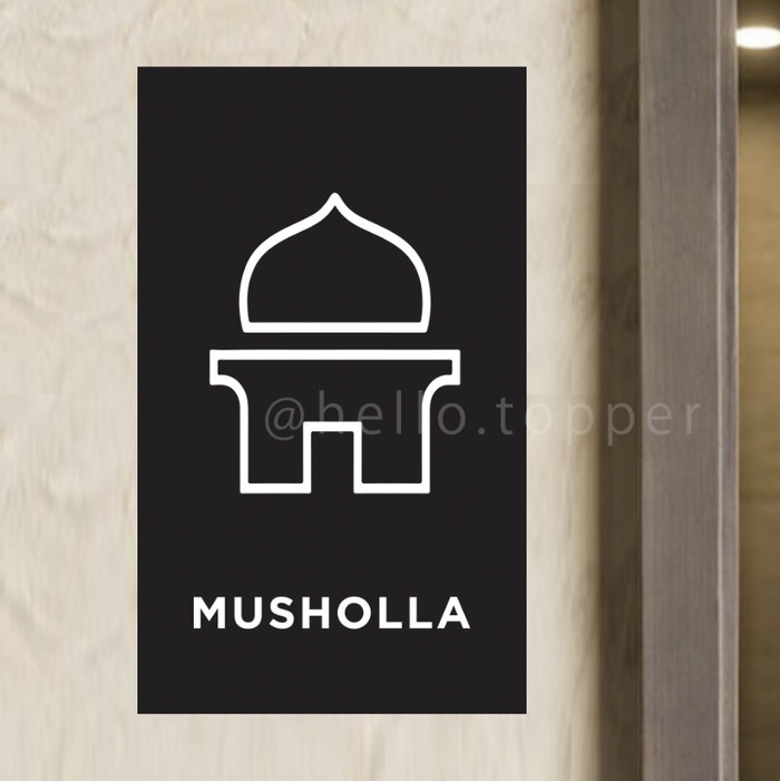 

TERBAIK Sign Musholla Acrylic Modern 15x25 Sign Board Acrylic