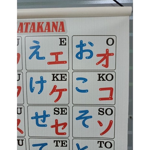 

Instan Poster Hiragana Katakana Ukuran Besar 75 cm x 5 cm