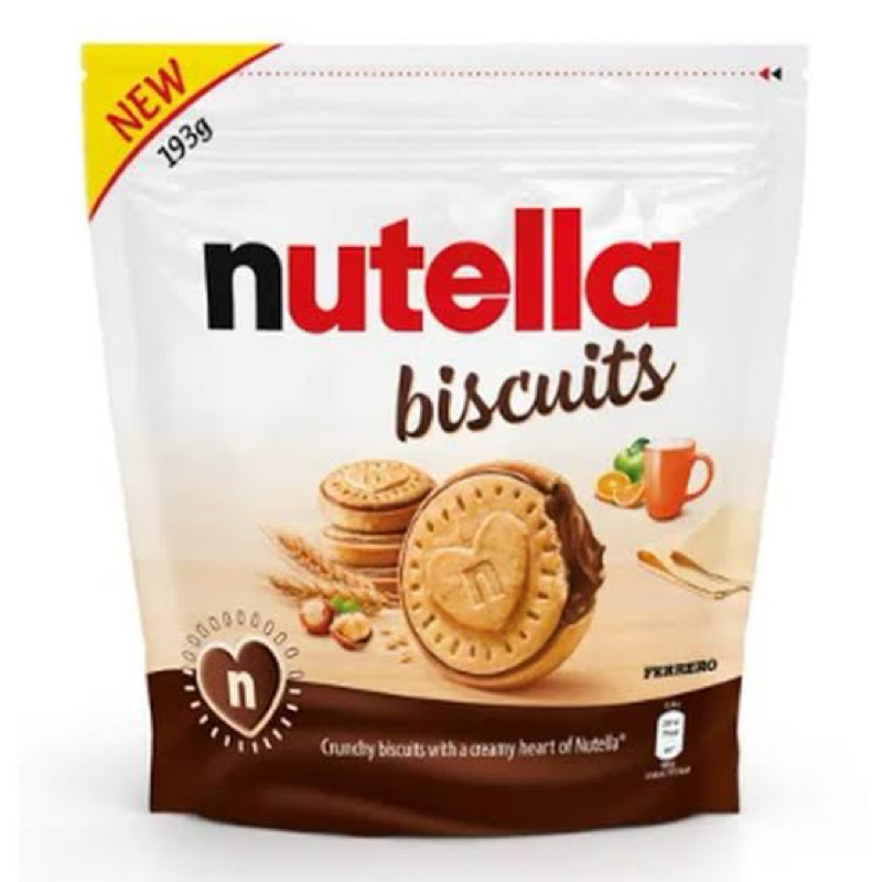 

Nutella Biscuits Biskuit Nutella Pouch 193gr Nutella Coklat Snack READY STOCK