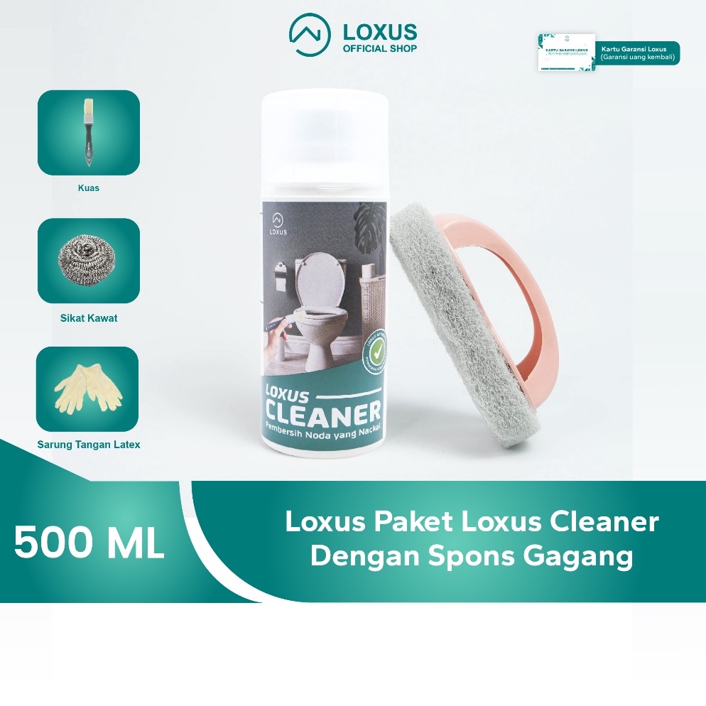 Clearance sale Loxus Paket Loxus Cleaner Dengan Spons Gagang