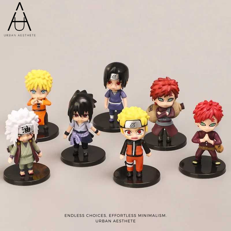 Miniatur Pajangan Action Figure Naruto Shippuden Boneka Dekorasi Hiasan Anime 12 PCS