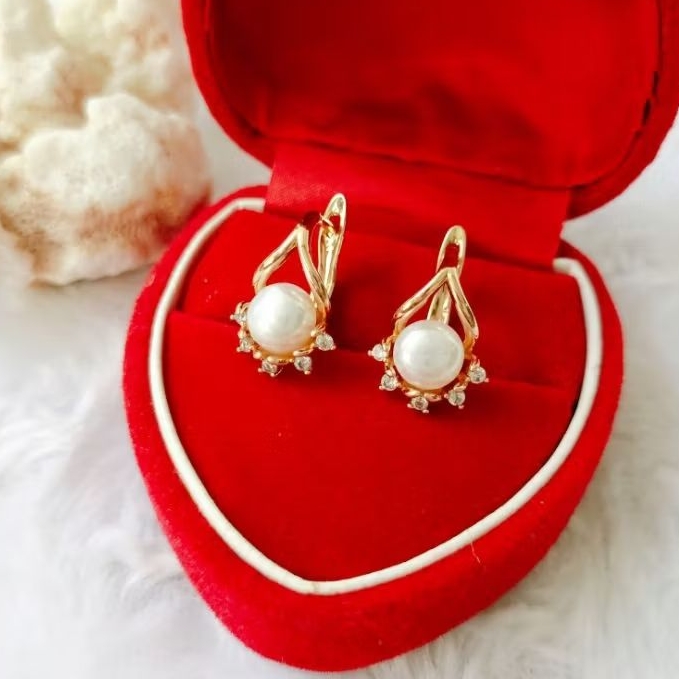 Giwang Tusuk Jepit Mutiara Lombok Asli