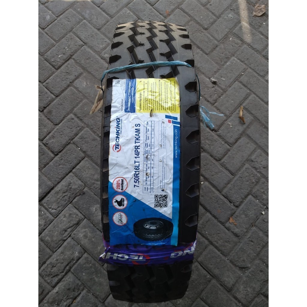 TECHKING TKAM S Size 750 R16 Kawat Full set 7.50 R16 Ban Truk Bus Engkel