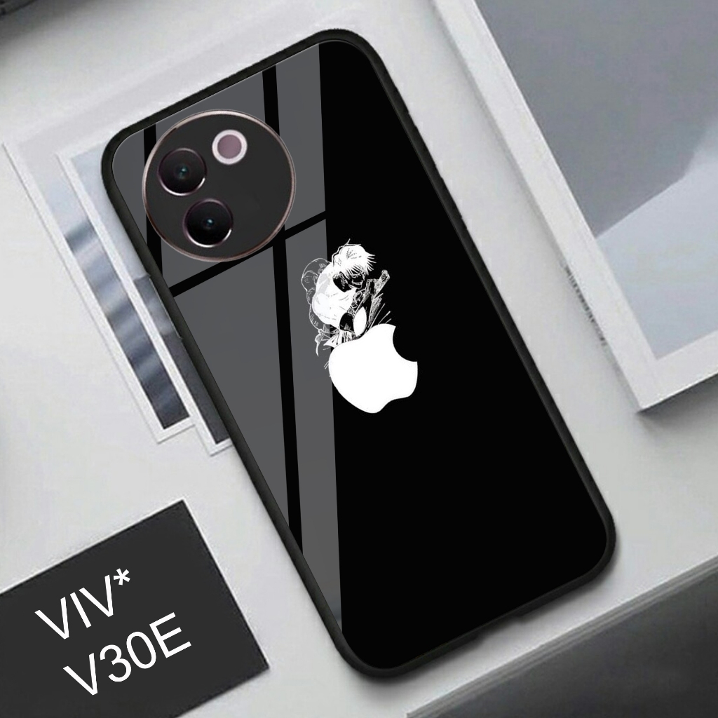(Q78) Softcase Glass Kaca Vivo V30E - Case Hp Terbaru Anti Air TPU VIVO V30E