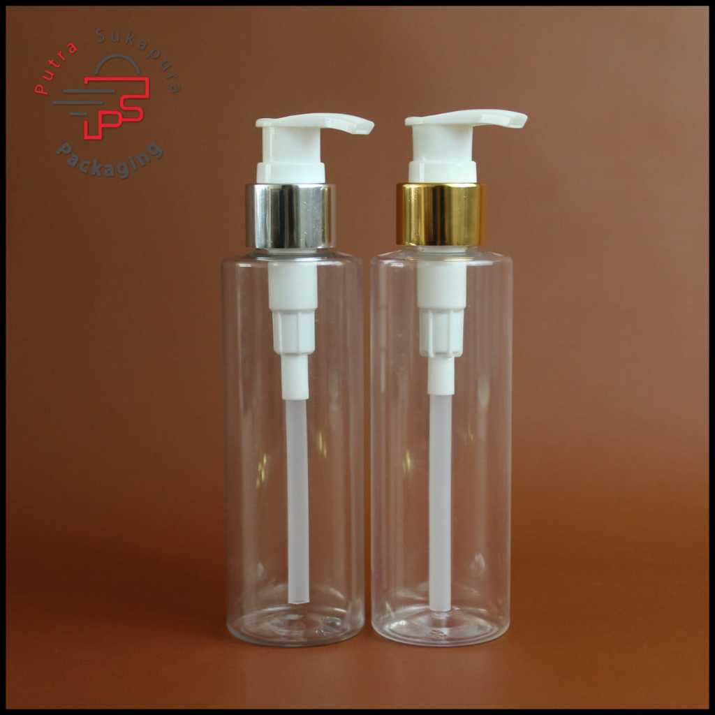 Botol pump 150ml rf natural pet /botol pump lotion 150ml/pump alumunium