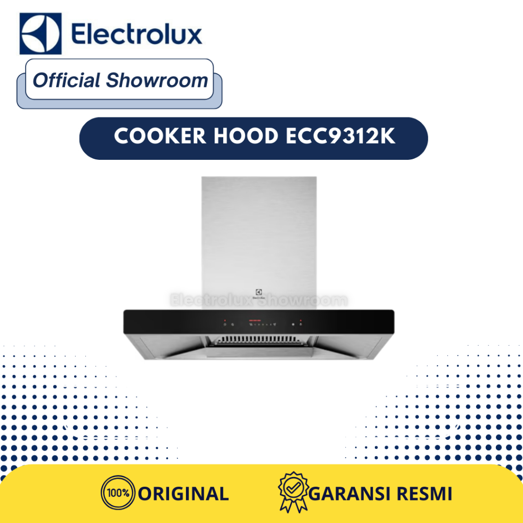 Electrolux ECC9312K Tudung Penghisap Asap Chimney 895mm Silver