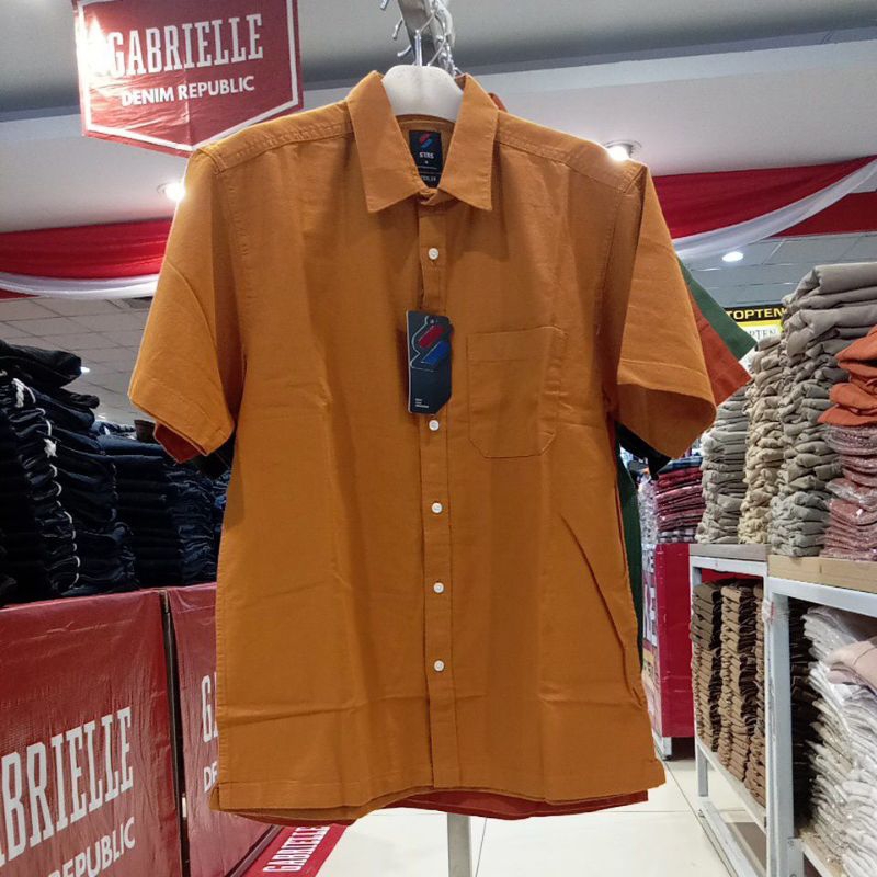 Kemeja bahan linen S135 premium original branded/Ramayana Cikarang